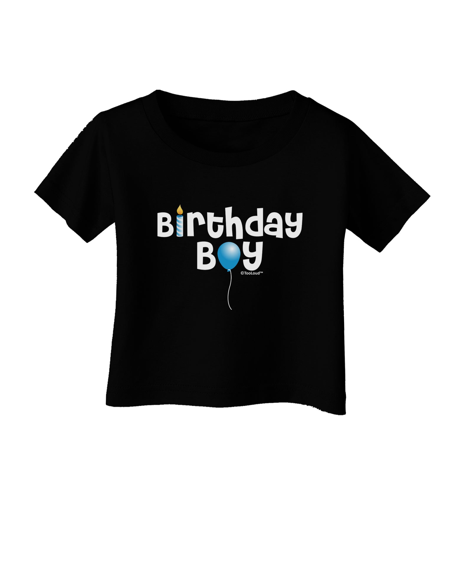 Birthday Boy - Candle and Balloon Infant T-Shirt Dark by TooLoud-Infant T-Shirt-TooLoud-Black-06-Months-Davson Sales