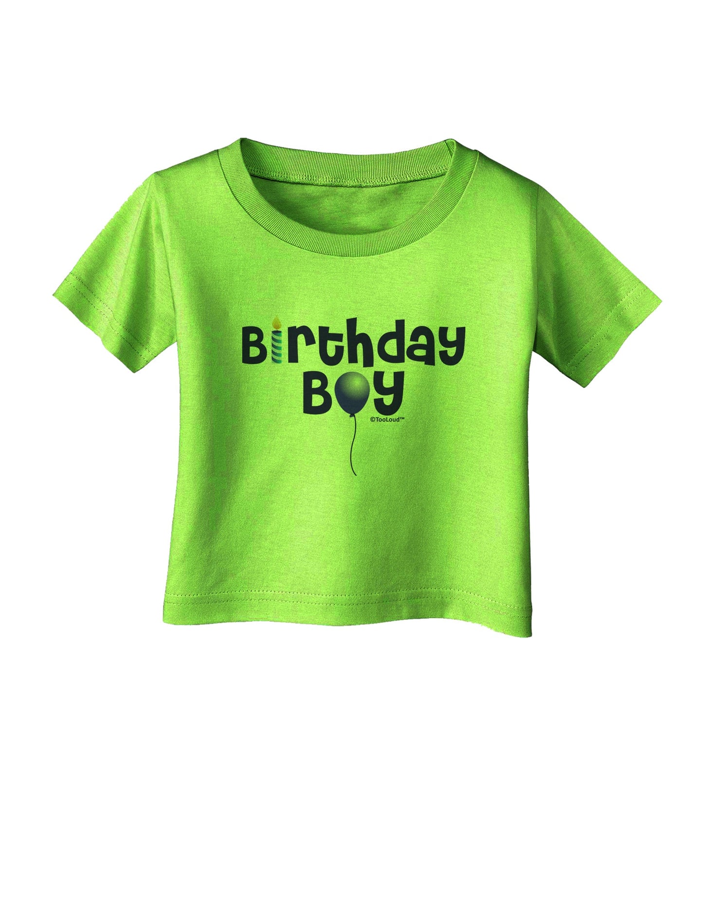 Birthday Boy - Candle and Balloon Infant T-Shirt by TooLoud-Infant T-Shirt-TooLoud-Lime-Green-06-Months-Davson Sales