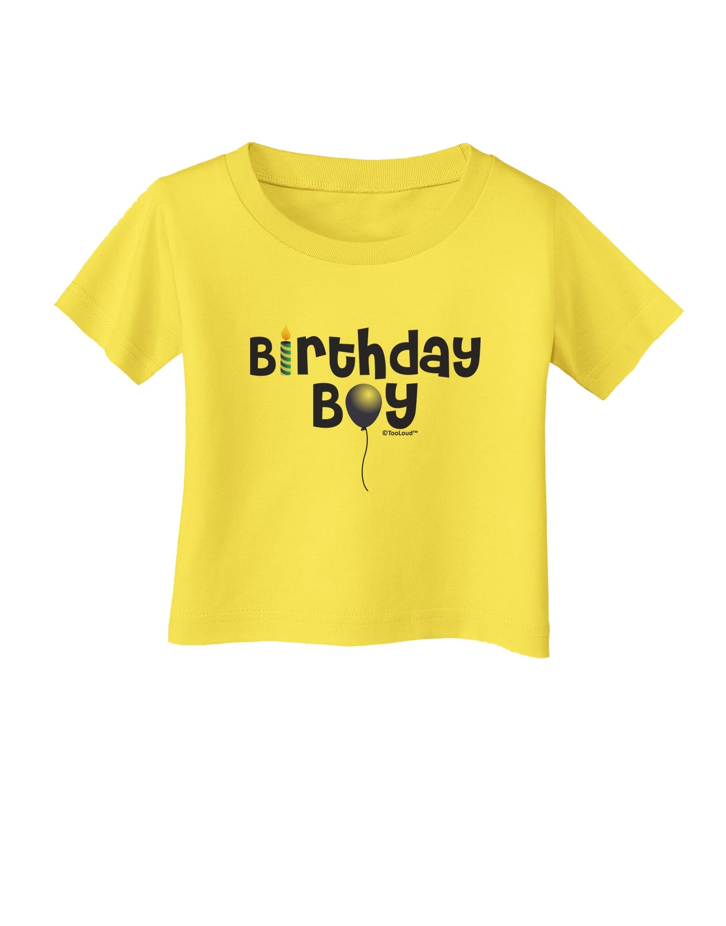 Birthday Boy - Candle and Balloon Infant T-Shirt by TooLoud-Infant T-Shirt-TooLoud-Yellow-06-Months-Davson Sales