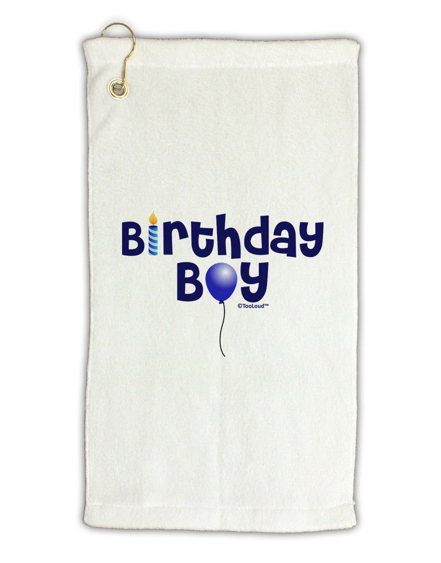 Birthday Boy - Candle and Balloon Micro Terry Gromet Golf Towel 16 x 25 inch by TooLoud-Golf Towel-TooLoud-White-Davson Sales