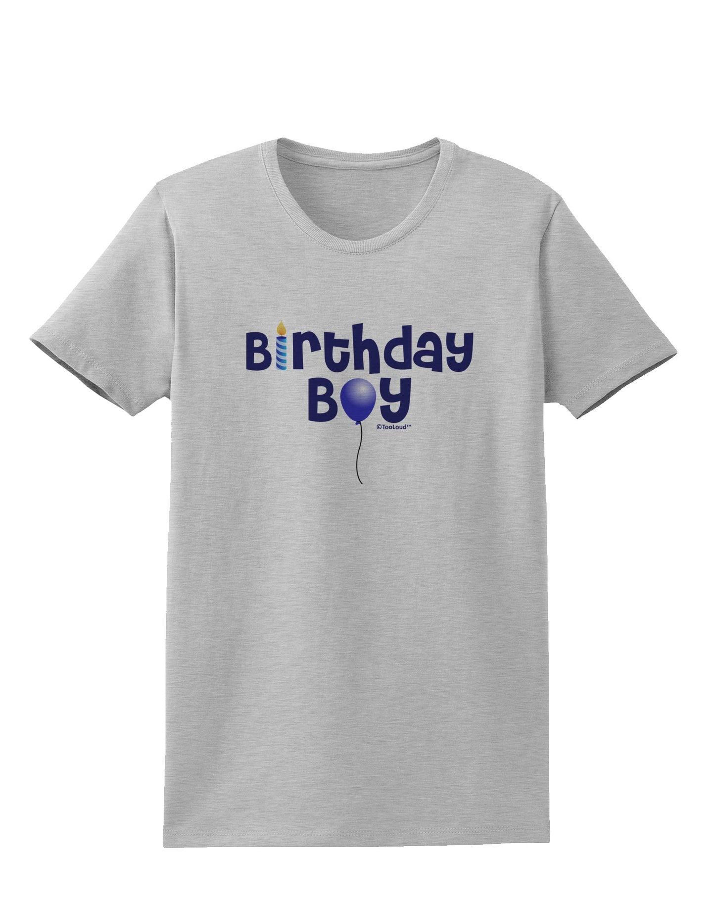 Birthday Boy - Candle and Balloon Womens T-Shirt by TooLoud-Womens T-Shirt-TooLoud-AshGray-X-Small-Davson Sales