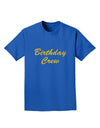 Birthday Crew Text Adult Dark T-Shirt by TooLoud-Mens T-Shirt-TooLoud-Royal-Blue-Small-Davson Sales