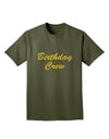 Birthday Crew Text Adult Dark T-Shirt by TooLoud-Mens T-Shirt-TooLoud-Military-Green-Small-Davson Sales