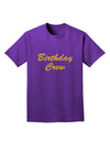 Birthday Crew Text Adult Dark T-Shirt by TooLoud-Mens T-Shirt-TooLoud-Purple-Small-Davson Sales