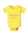 Birthday Crew Text Baby Romper Bodysuit by TooLoud-TooLoud-Yellow-06-Months-Davson Sales