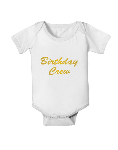 Birthday Crew Text Baby Romper Bodysuit by TooLoud-TooLoud-White-06-Months-Davson Sales