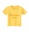 Birthday Crew Text Toddler T-Shirt by TooLoud-Toddler T-Shirt-TooLoud-Yellow-2T-Davson Sales