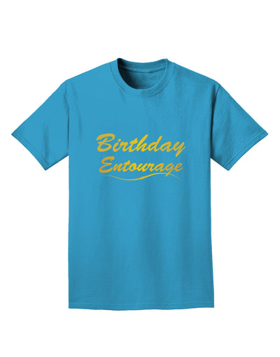 Birthday Entourage Text Adult Dark T-Shirt by TooLoud-Mens T-Shirt-TooLoud-Turquoise-Small-Davson Sales