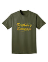 Birthday Entourage Text Adult Dark T-Shirt by TooLoud-Mens T-Shirt-TooLoud-Military-Green-Small-Davson Sales