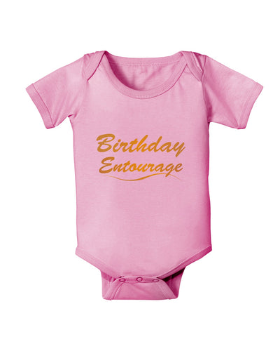 Birthday Entourage Text Baby Romper Bodysuit by TooLoud-TooLoud-Pink-06-Months-Davson Sales