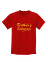 Birthday Entourage Text Childrens Dark T-Shirt by TooLoud-Childrens T-Shirt-TooLoud-Red-X-Small-Davson Sales