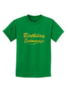 Birthday Entourage Text Childrens Dark T-Shirt by TooLoud-Childrens T-Shirt-TooLoud-Kelly-Green-X-Small-Davson Sales