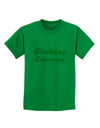 Birthday Entourage Text Childrens T-Shirt by TooLoud-TooLoud-Kelly-Green-X-Small-Davson Sales