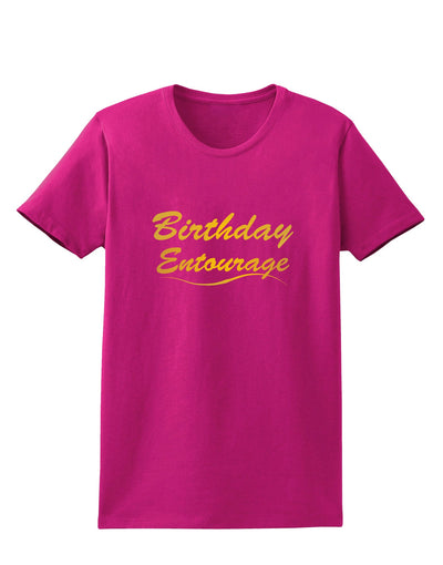 Birthday Entourage Text Womens Dark T-Shirt by TooLoud-TooLoud-Hot-Pink-Small-Davson Sales