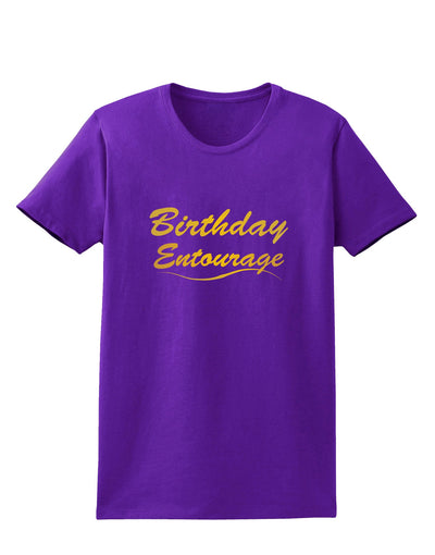 Birthday Entourage Text Womens Dark T-Shirt by TooLoud-TooLoud-Purple-X-Small-Davson Sales