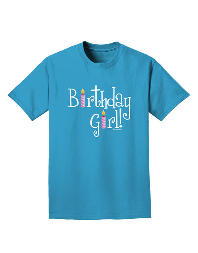 Birthday Girl - Birthday Candles Adult Dark T-Shirt by TooLoud-Mens T-Shirt-TooLoud-Turquoise-Small-Davson Sales