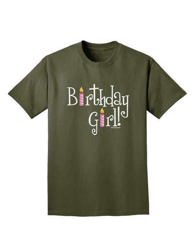 Birthday Girl - Birthday Candles Adult Dark T-Shirt by TooLoud-Mens T-Shirt-TooLoud-Military-Green-Small-Davson Sales