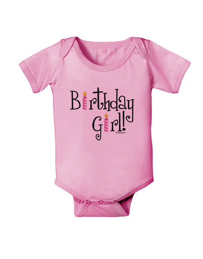 Birthday Girl - Birthday Candles Baby Romper Bodysuit by TooLoud-Baby Romper-TooLoud-Light-Pink-06-Months-Davson Sales