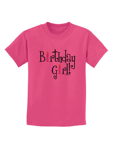 Birthday Girl - Birthday Candles Childrens T-Shirt by TooLoud-Childrens T-Shirt-TooLoud-Sangria-X-Small-Davson Sales