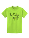 Birthday Girl - Birthday Candles Childrens T-Shirt by TooLoud-Childrens T-Shirt-TooLoud-Lime-Green-X-Small-Davson Sales