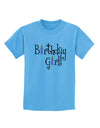 Birthday Girl - Birthday Candles Childrens T-Shirt by TooLoud-Childrens T-Shirt-TooLoud-Aquatic-Blue-X-Small-Davson Sales