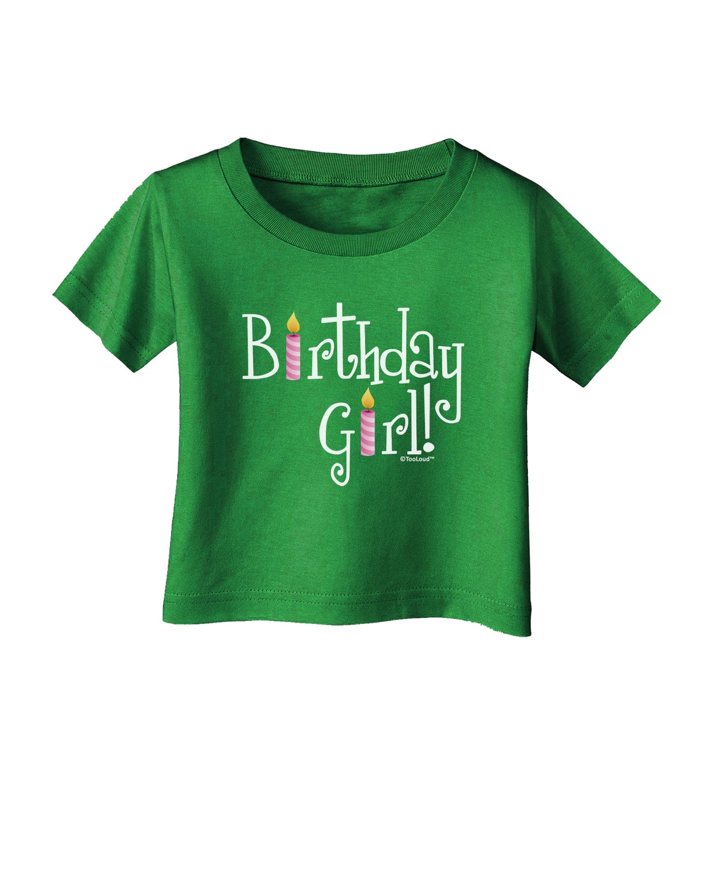Birthday Girl - Birthday Candles Infant T-Shirt Dark by TooLoud-Infant T-Shirt-TooLoud-Clover-Green-06-Months-Davson Sales