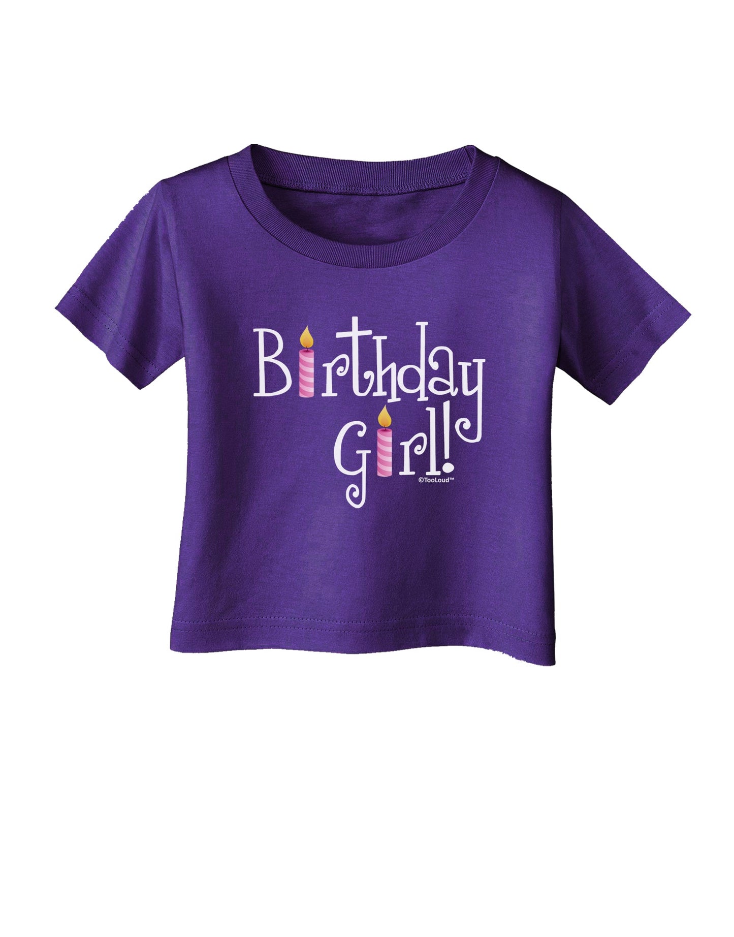 Birthday Girl - Birthday Candles Infant T-Shirt Dark by TooLoud-Infant T-Shirt-TooLoud-Purple-06-Months-Davson Sales