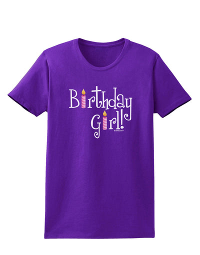 Birthday Girl - Birthday Candles Womens Dark T-Shirt by TooLoud-Womens T-Shirt-TooLoud-Purple-X-Small-Davson Sales