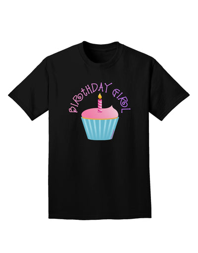 Birthday Girl - Candle Cupcake Adult Dark T-Shirt by TooLoud-Mens T-Shirt-TooLoud-Black-Small-Davson Sales