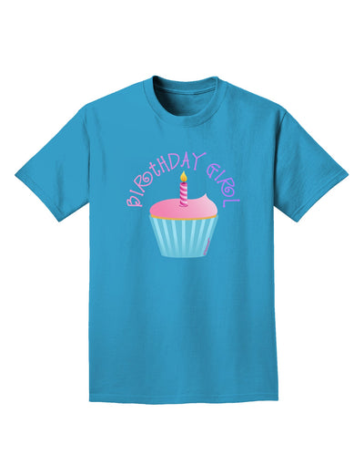 Birthday Girl - Candle Cupcake Adult Dark T-Shirt by TooLoud-Mens T-Shirt-TooLoud-Turquoise-Small-Davson Sales