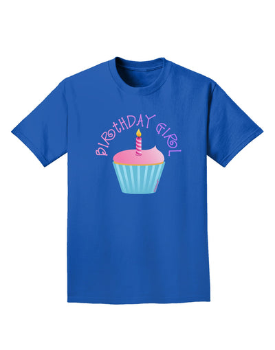 Birthday Girl - Candle Cupcake Adult Dark T-Shirt by TooLoud-Mens T-Shirt-TooLoud-Royal-Blue-Small-Davson Sales