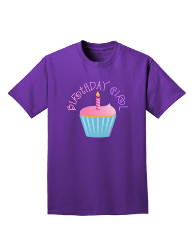 Birthday Girl - Candle Cupcake Adult Dark T-Shirt by TooLoud-Mens T-Shirt-TooLoud-Purple-Small-Davson Sales