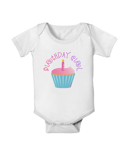 Birthday Girl - Candle Cupcake Baby Romper Bodysuit by TooLoud-Baby Romper-TooLoud-White-06-Months-Davson Sales