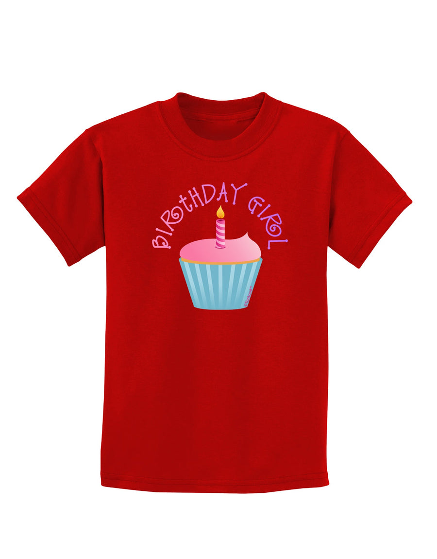 Birthday Girl - Candle Cupcake Childrens Dark T-Shirt by TooLoud-Childrens T-Shirt-TooLoud-Black-X-Small-Davson Sales