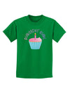 Birthday Girl - Candle Cupcake Childrens Dark T-Shirt by TooLoud-Childrens T-Shirt-TooLoud-Kelly-Green-X-Small-Davson Sales