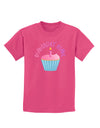 Birthday Girl - Candle Cupcake Childrens Dark T-Shirt by TooLoud-Childrens T-Shirt-TooLoud-Sangria-X-Small-Davson Sales