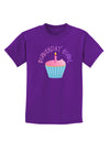 Birthday Girl - Candle Cupcake Childrens Dark T-Shirt by TooLoud-Childrens T-Shirt-TooLoud-Purple-X-Small-Davson Sales