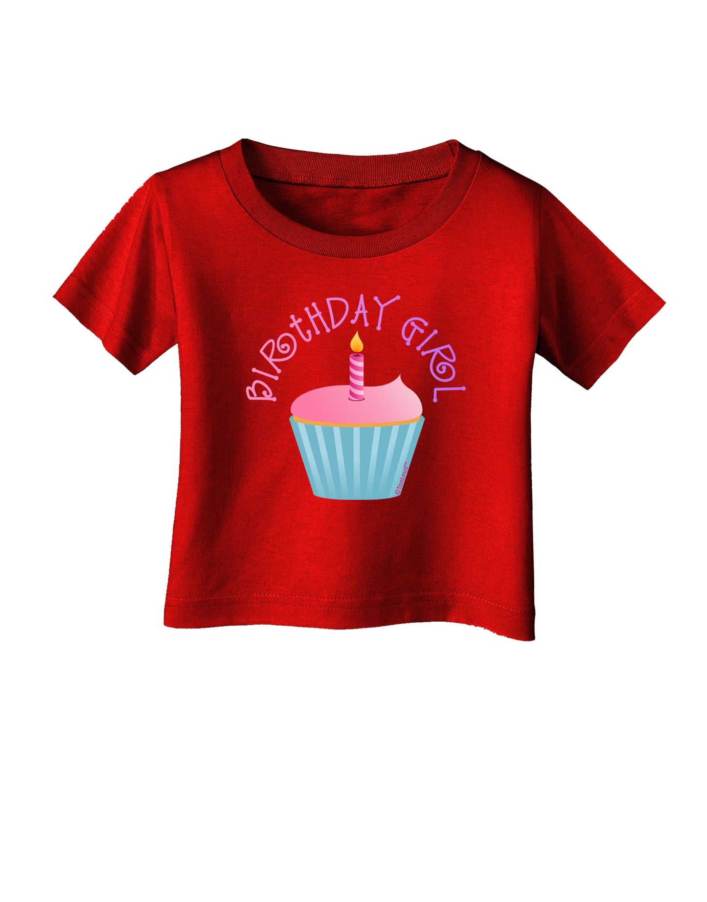 Birthday Girl - Candle Cupcake Infant T-Shirt Dark by TooLoud-Infant T-Shirt-TooLoud-Red-06-Months-Davson Sales