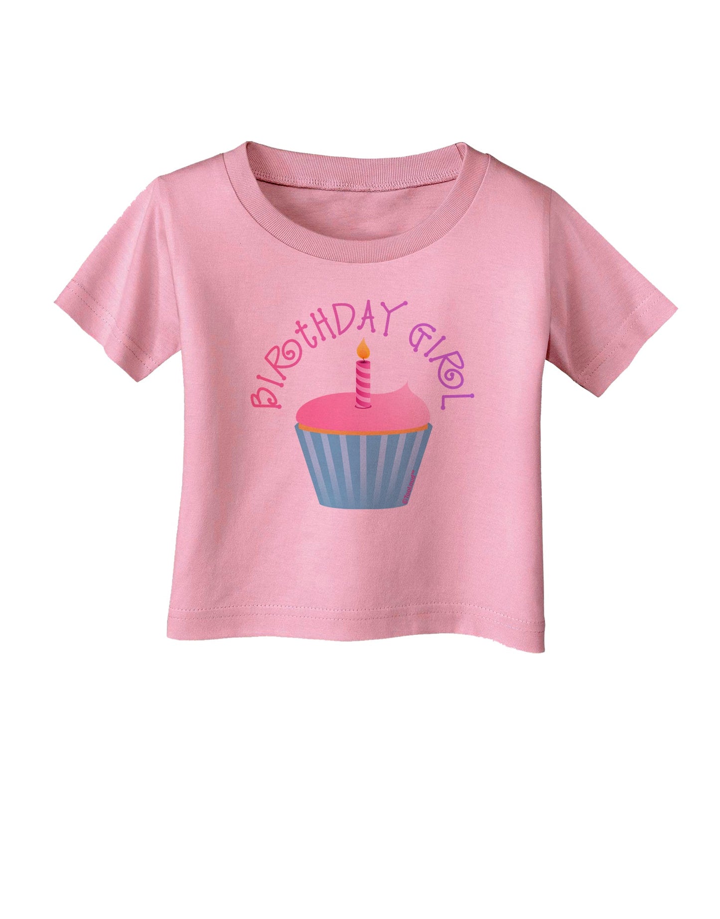 Birthday Girl - Candle Cupcake Infant T-Shirt by TooLoud-Infant T-Shirt-TooLoud-Candy-Pink-06-Months-Davson Sales