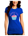 Birthday Girl - Candle Cupcake Juniors Crew Dark T-Shirt by TooLoud-T-Shirts Juniors Tops-TooLoud-Royal-Blue-Juniors Fitted Small-Davson Sales