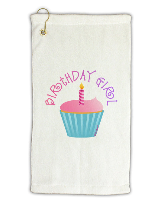 Birthday Girl - Candle Cupcake Micro Terry Gromet Golf Towel 16 x 25 inch by TooLoud-Golf Towel-TooLoud-White-Davson Sales