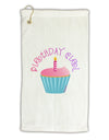 Birthday Girl - Candle Cupcake Micro Terry Gromet Golf Towel 16 x 25 inch by TooLoud-Golf Towel-TooLoud-White-Davson Sales