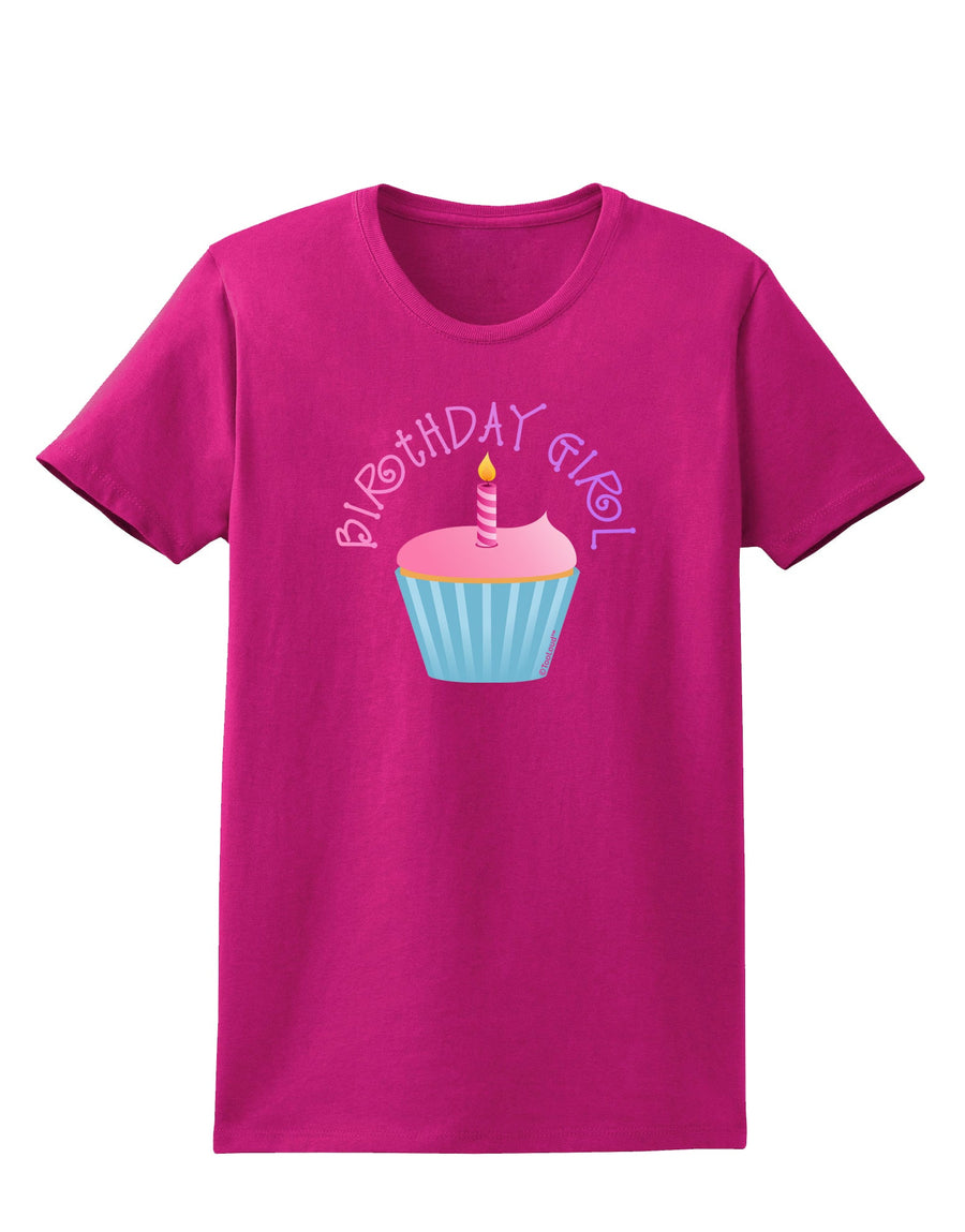 Birthday Girl - Candle Cupcake Womens Dark T-Shirt by TooLoud-Womens T-Shirt-TooLoud-Black-X-Small-Davson Sales