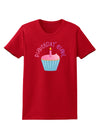 Birthday Girl - Candle Cupcake Womens Dark T-Shirt by TooLoud-Womens T-Shirt-TooLoud-Red-X-Small-Davson Sales