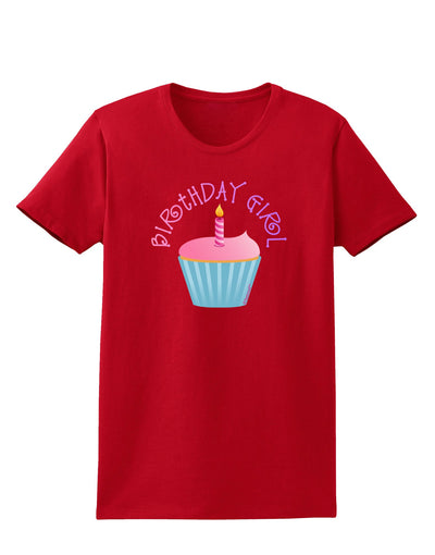 Birthday Girl - Candle Cupcake Womens Dark T-Shirt by TooLoud-Womens T-Shirt-TooLoud-Red-X-Small-Davson Sales