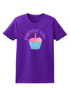 Birthday Girl - Candle Cupcake Womens Dark T-Shirt by TooLoud-Womens T-Shirt-TooLoud-Purple-X-Small-Davson Sales