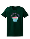 Birthday Girl - Candle Cupcake Womens Dark T-Shirt by TooLoud-Womens T-Shirt-TooLoud-Forest-Green-Small-Davson Sales