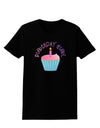 Birthday Girl - Candle Cupcake Womens Dark T-Shirt by TooLoud-Womens T-Shirt-TooLoud-Black-X-Small-Davson Sales