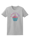 Birthday Girl - Candle Cupcake Womens T-Shirt by TooLoud-Womens T-Shirt-TooLoud-AshGray-X-Small-Davson Sales