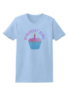 Birthday Girl - Candle Cupcake Womens T-Shirt by TooLoud-Womens T-Shirt-TooLoud-Light-Blue-X-Small-Davson Sales